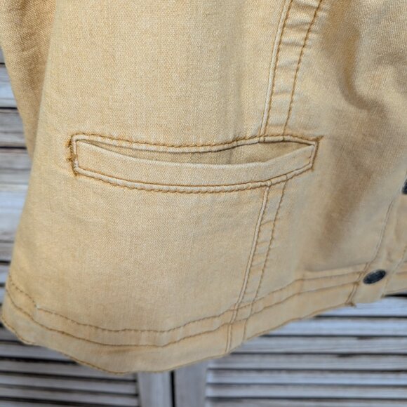 CJ Banks Yellow Denim Jacket Size 2X - Picture 3 of 11